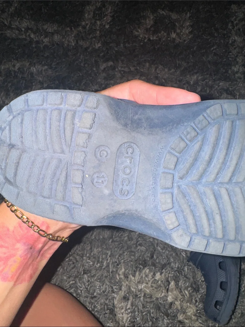 CROCS Kids Classic Clog Sandals in Navy